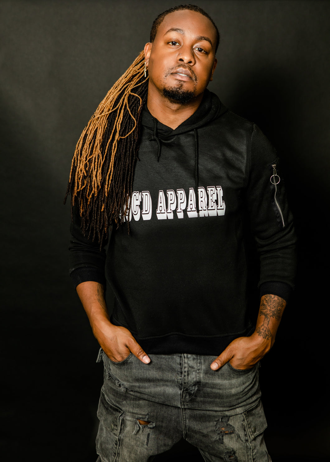 Black and White Loc'd Apparel Hoodie